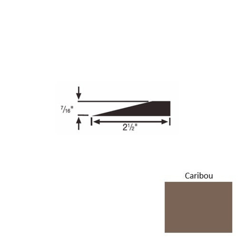Solid 20 Caribou Rubber Transitional Reducer - 2 1/2" X 9 Ft (108") X 7/16"