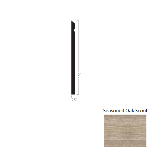 Johnsonite Seasoned Oak Scout Rubber Masquerade Wall Base