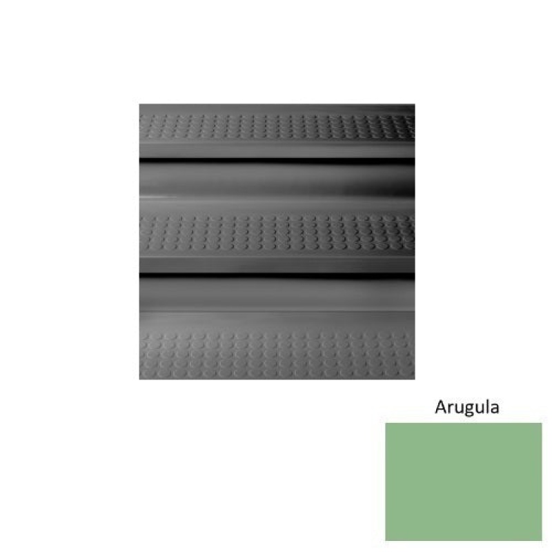 Solid 96 Arugula Vantage With Riser Rubber (Sq) With Galley Red Abrasive Strip Stair Tread With Dupont Kevlar - Textured