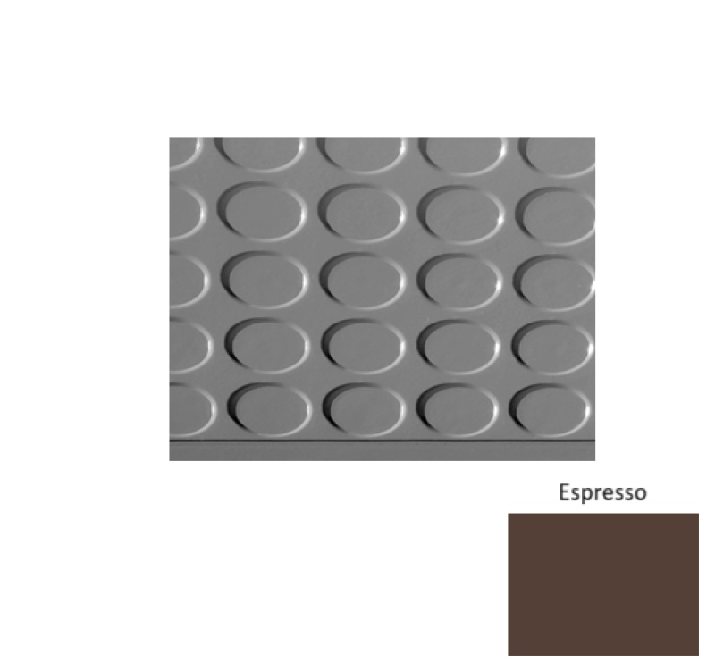 Solid 97 Espresso Vantage Raised Circular 15 Inch Depth Rubber (Sq) Stair Tread - Textured