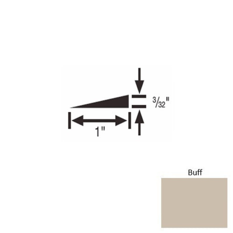 Solid 48 Buff Rubber Reducer Strip