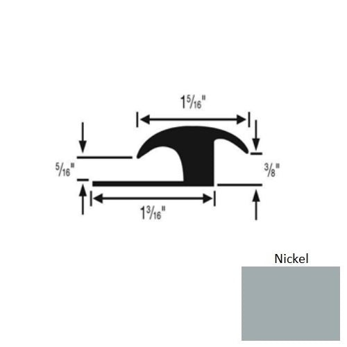 Flextones Nickel Vinyl Carpet Transition Molding