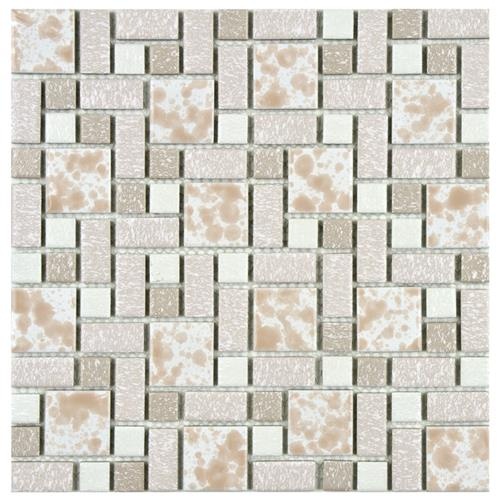 University Pink Porcelain Mosaic - Block Random - Mixed