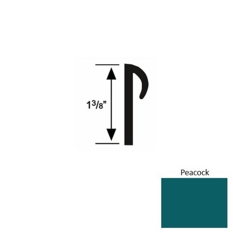 Solid 28 Peacock Rubber Carpet Cove Cap Round