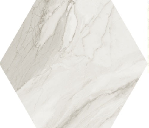 Mayan Calacatta Hex Porcelain Tile - Matte - 20.5" X 23.5"