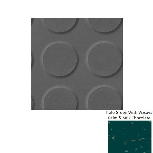 Spextones Polo Green With Vizcaya Palm & Milk Chocolate Rgt Radial Ii Rubber Distinct Designs Tile - Textured - 18" X 18"