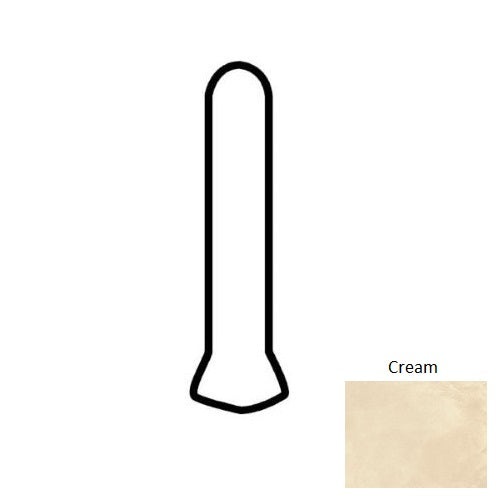 Portfolio Cream Porcelain Floor & Wall Trim 1" X 6" Cove Base Outcorner Matte