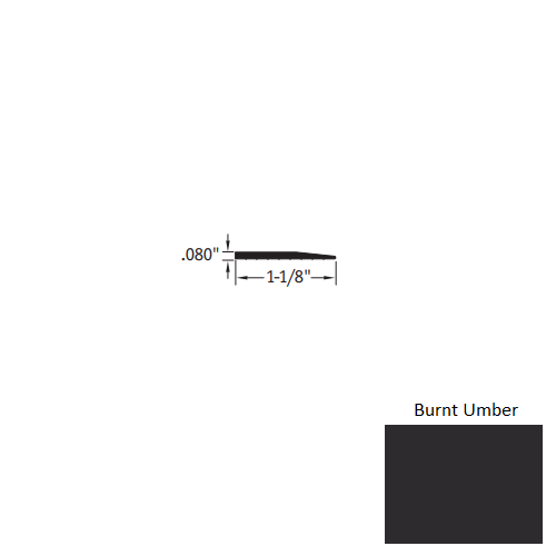 Johnsonite Burnt Umber Vinyl Reducer Moulding