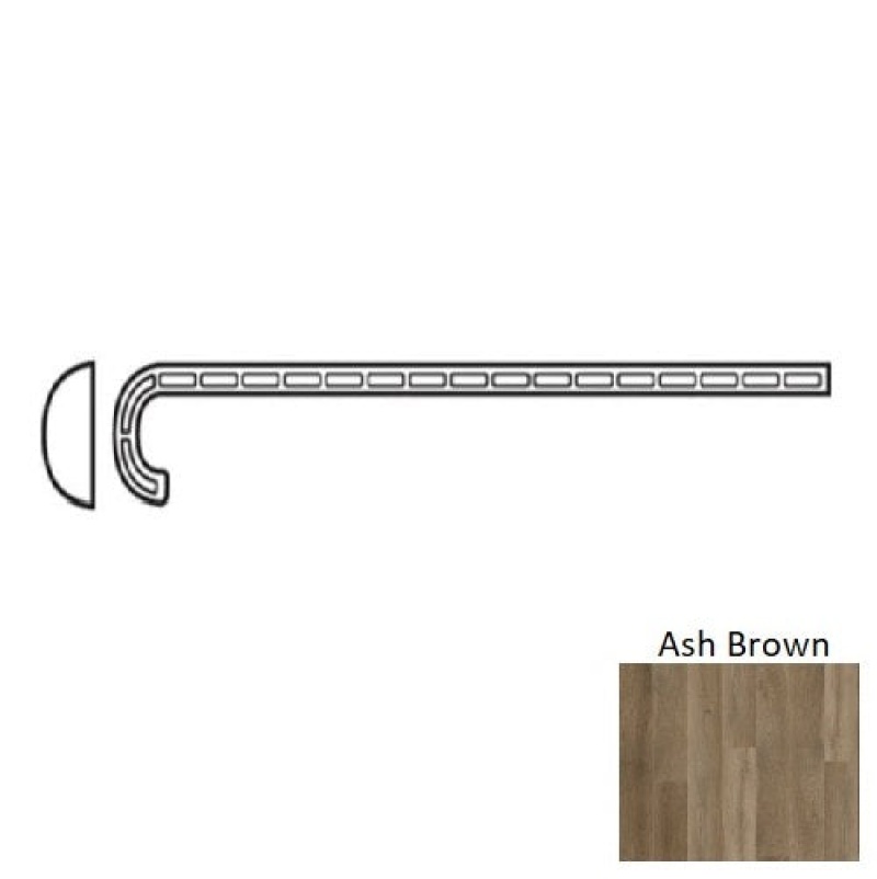Natural Beauty Lux 9 Bristol Point Ash Brown Stair Tread