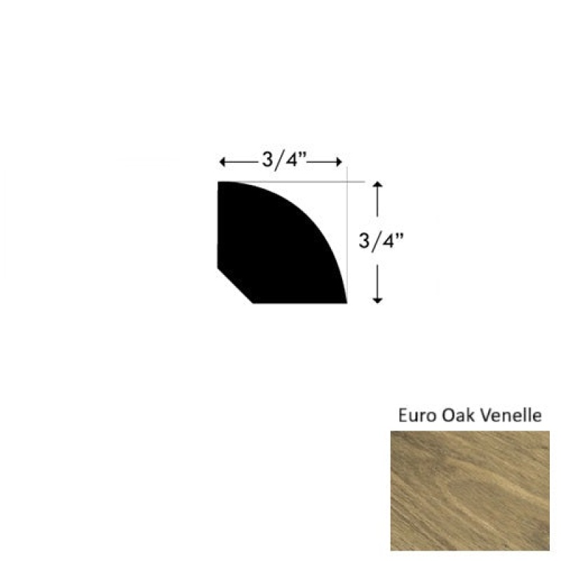 Provence Iii Euro Oak Venelle Hardwood Moulding / Trim - 3/4" X 94" Quarter Round - Urethane
