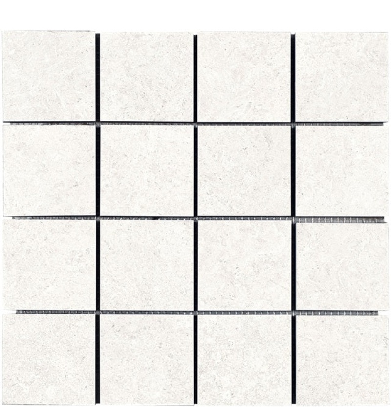 Kalkarea White Porcelain Mosaic - 3" X 3" - Matte
