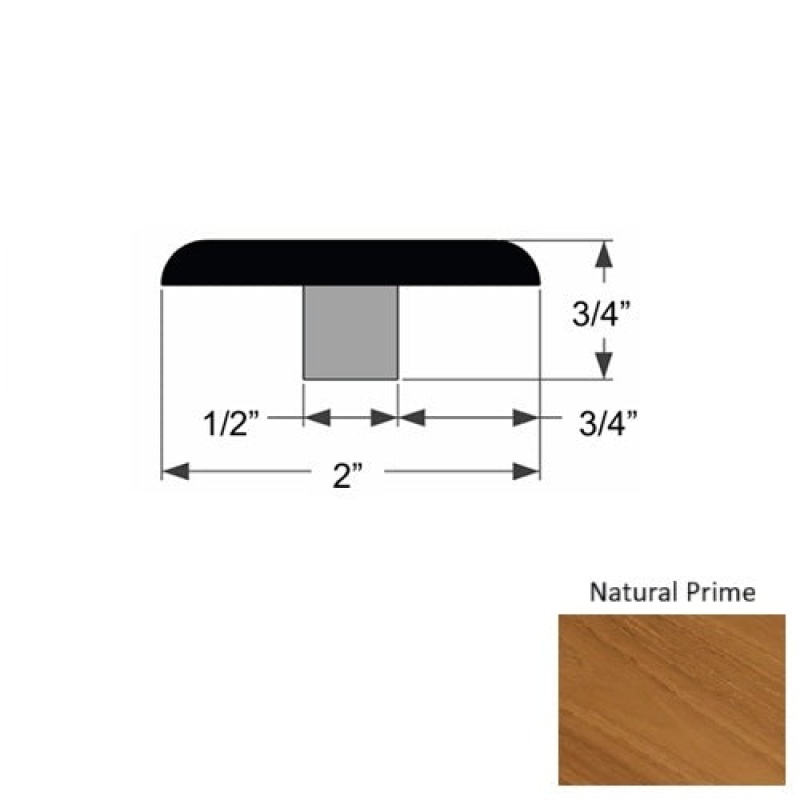 True Teak Natural Prime Flat T Molding
