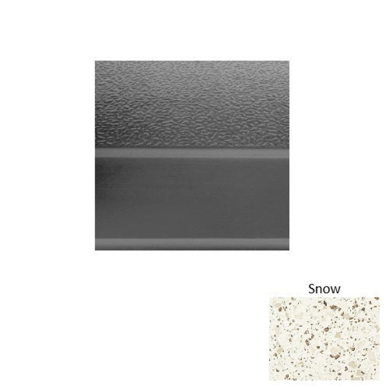 Renew 93 Snow Textured Rubber (Sq) Stair Tread With Dupont Kevlar - Textured