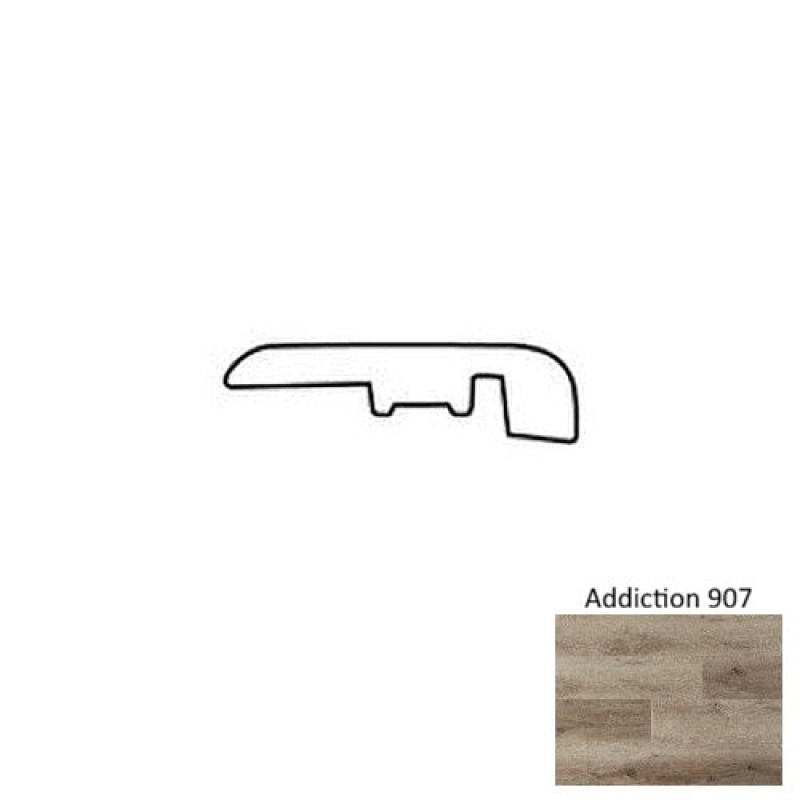 Addiction 907 Luxury Vinyl Moulding / Trim - 1 3/8" X 94" End Cap - Urethane