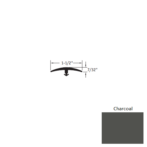 Johnsonite Charcoal Vinyl T Molding