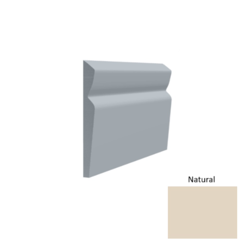 Contours #80 Divine Natural Rubber Profiled Wall Base, Satin, 4 1/2" X 8 Ft