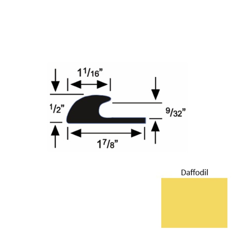 Solid 40 Daffodil Rubber Carpet Edge Guard
