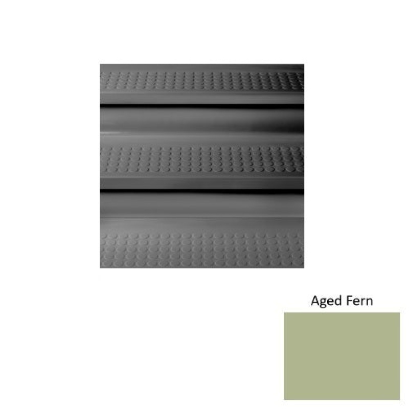 Solid 98 Aged Fern Vantage Raised Circular Rubber (Sq) With Black Abrasive Strip Stair Tread - Textured