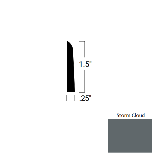 Storm Cloud Rubber Millwork Shoe Moulding