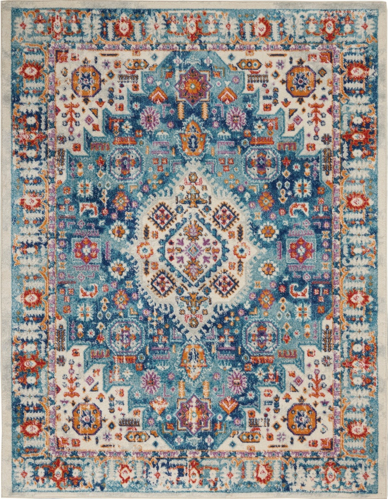 Passion Psn29 Ivory / Multi Bohemian Area Rug