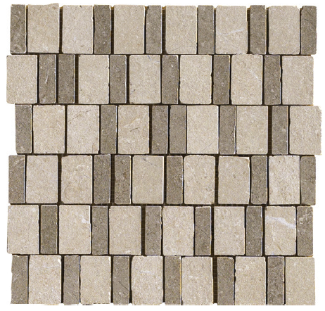 Mystone Limestone Stare Mix Taupe Porcelain Mosaic - Brick - Matte