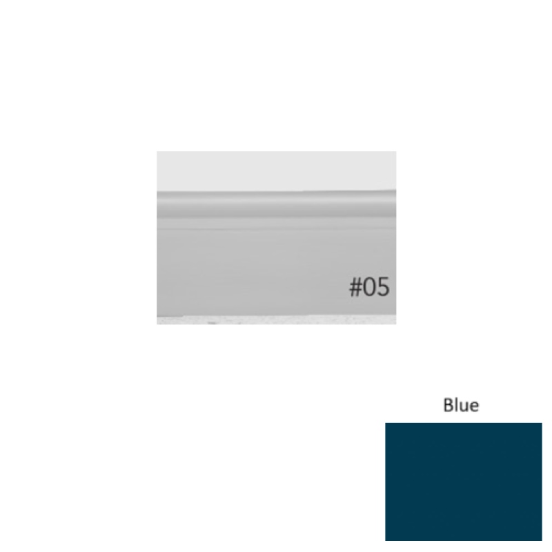 Pinnacle Plus #05 Contrive Blue Rubber Coil Wall Base - 2 1/2" X 60 Ft