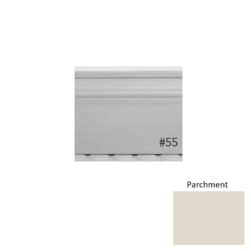 Pinnacle Plus #55 Nobility Parchment Rubber Wall Base - 5 1/2" x 8 Ft