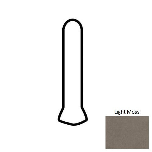Moroccan Concrete Light Moss Porcelain Floor & Wall Trim - 1" X 6" Cove Base Outcorner - Matte