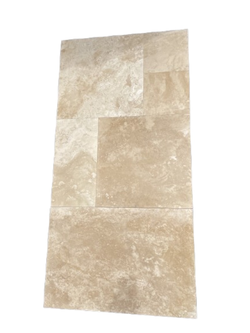 Ivory Cross Cut Travertine Pattern - Honed - Various Sizes