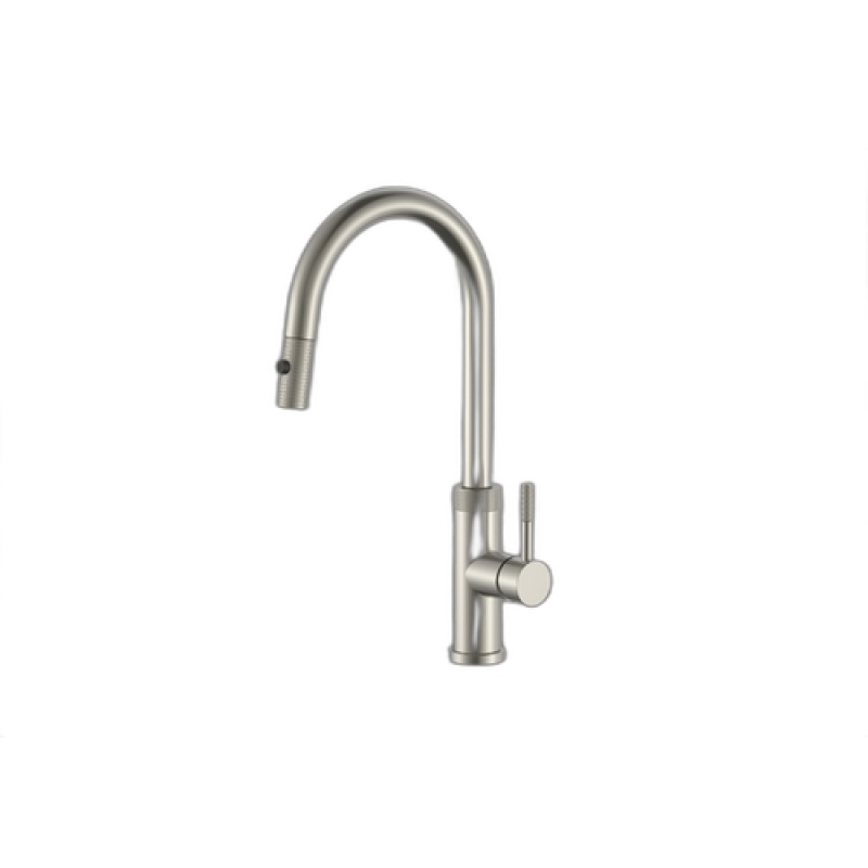 Kf.Tr.Bn Thames Stainless Steel Kitchen Faucet - Single Handle / One Hole With U-Spout - Brushed Nickel