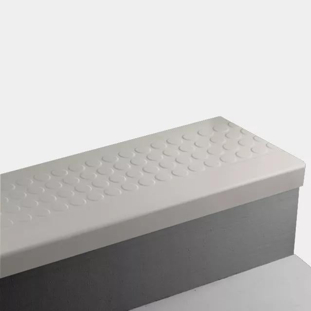 Johnsonite Grey Haze Raised Round Rubber Stair Tread