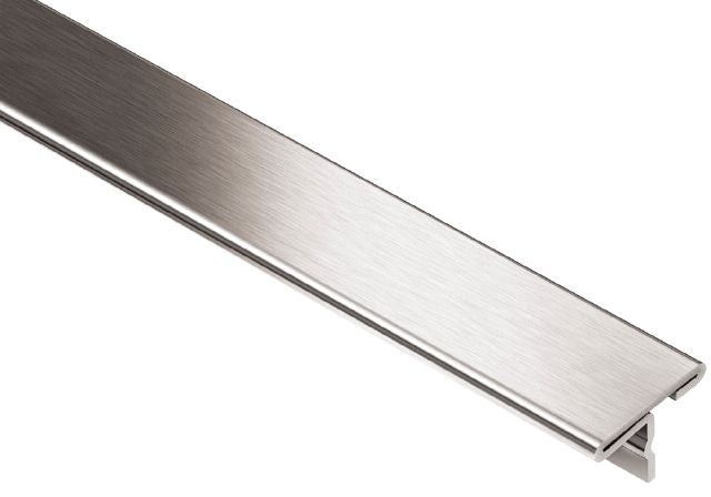 Reno T Shaped Metal Tile Edging Trim - Brushed Stainless Steel