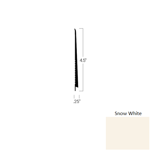 Johnsonite Snow White Rubber Tightlock Carpet Rubber Base
