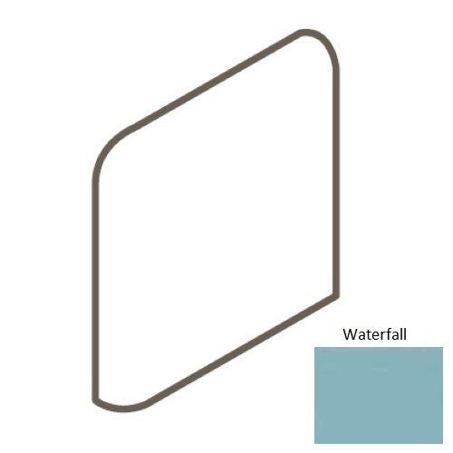 Keystones Unglazed Mosaic Waterfall Porcelain Bullnose Outcorner
