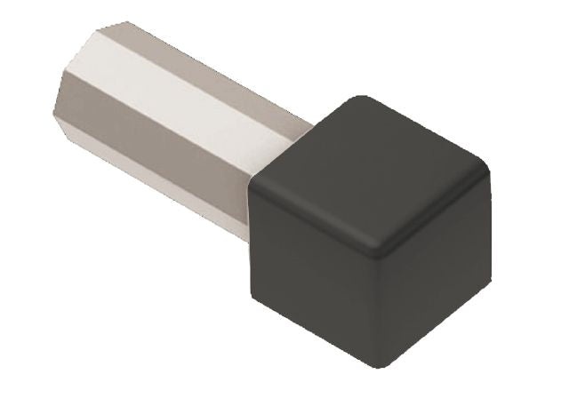 Quadec 90 Degree Outside Corner Metal Tile Edging Trim - Traffic Grey Color Coated Aluminum
