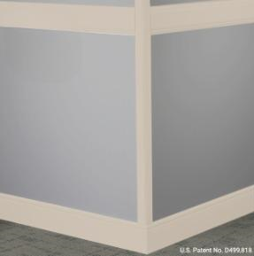 Johnsonite Castaway Rubber Moulding / Trim 4" X 8 Ft (96") X 3/8" Millwork Rampart Chair Rail - Millwork Rampart Chair Rail