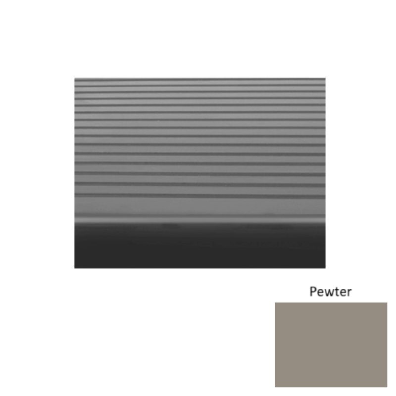 Roppe Ribbed Rubber Stair Tread with Safety Yellow Strip