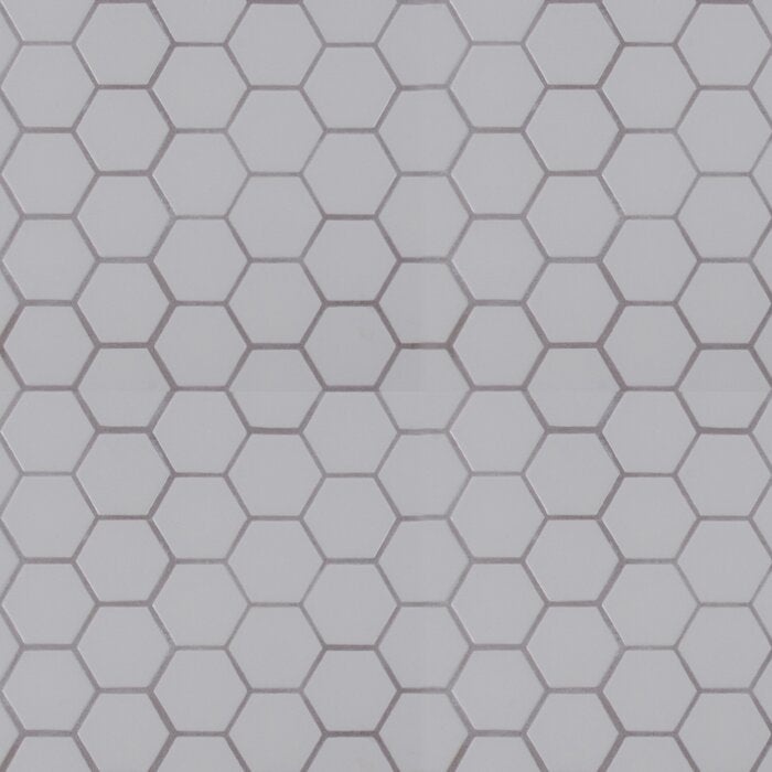 Retro Hexo Gray Porcelain Mosaic - 2" X 2" Hexagon - Matte, Per Pack: 14.4 Enter Quantity In Sqft
