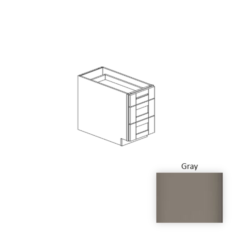 Gray Wood Kitchen Base Cabinet 21" X 24" X 34.5"