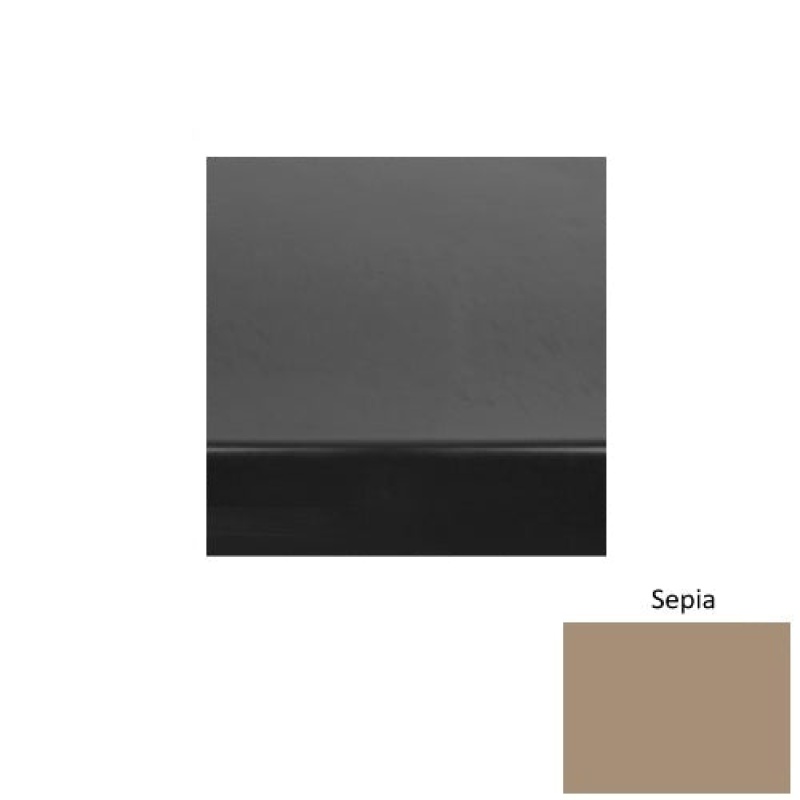 Solid 60 Sepia Heavy Duty Rubber (Sq) With Galley Red Abrasive Strip Stair Tread With Dupont Kevlar - Smooth