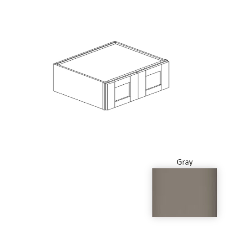 Gray Wood Kitchen Wall Cabinet - 36" X 24" X 18"