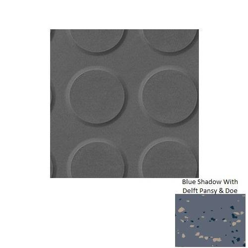 Blue Shadow With Delft Pansy & Doe Rgt Radial Ii Rubber Tile