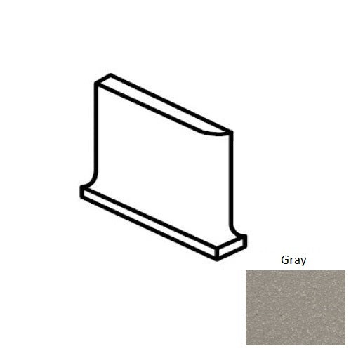 Quetread Gray Quarry Floor & Wall Trim Left Corner