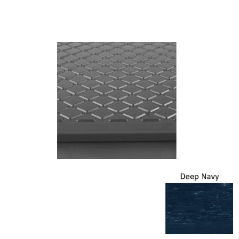 Marbleized 30 Deep Navy Diamond Rubber (Sq) Stair Tread - Textured