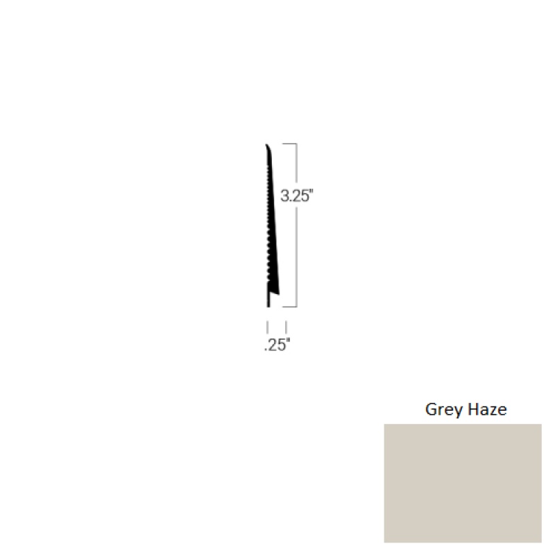 Johnsonite Grey Haze Rubber Tightlock Carpet Rubber Base