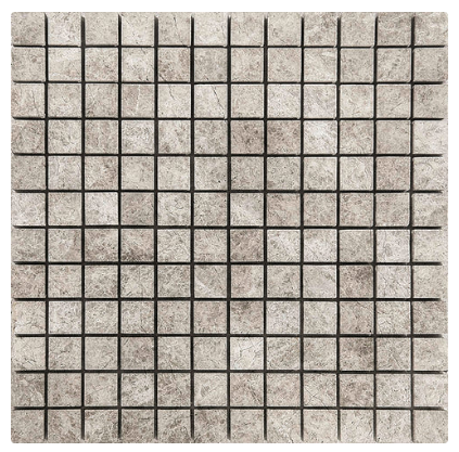 Tundra Gray Marble Mosaic 1" x 1"