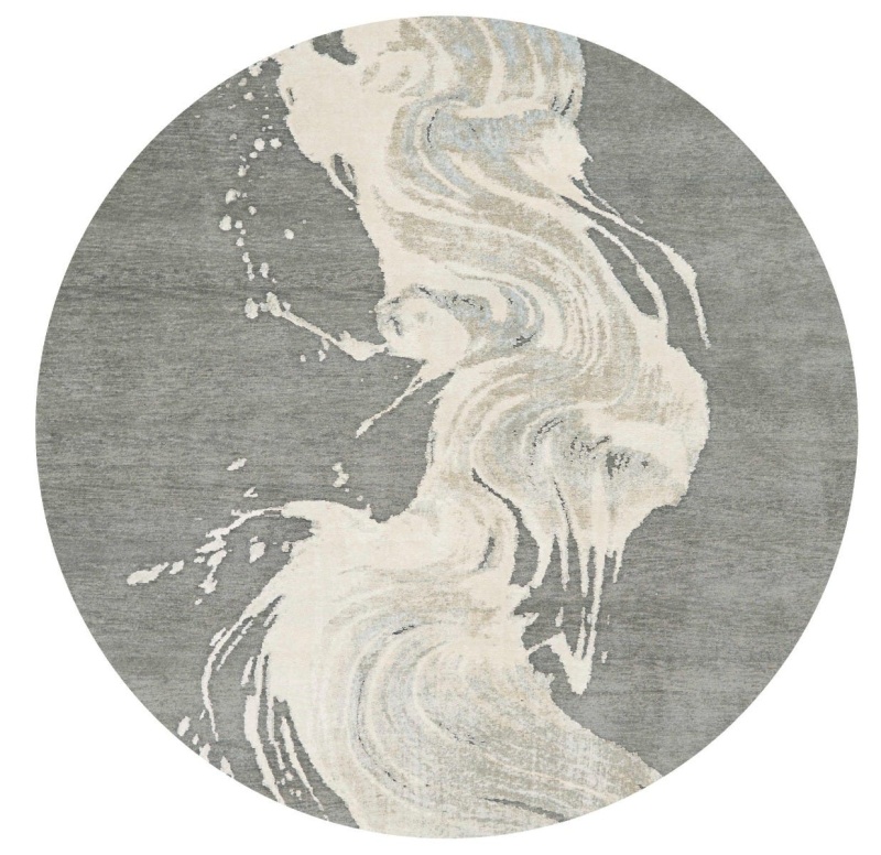 Christopher Guy Wool & Silk Chic Grey Cgs22 Wool Blend Contemporary Area Rug - 6 Ft X 9 Ft - Chic Grey