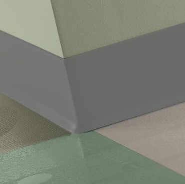 Johnsonite Grey Vinyl Traditional Wall Base - 4" X 48" X .080" Toe - Traditional Wall Base