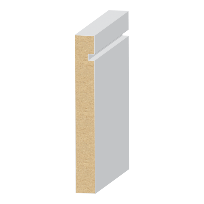 S4S Notched Modern MDF Floor Trim