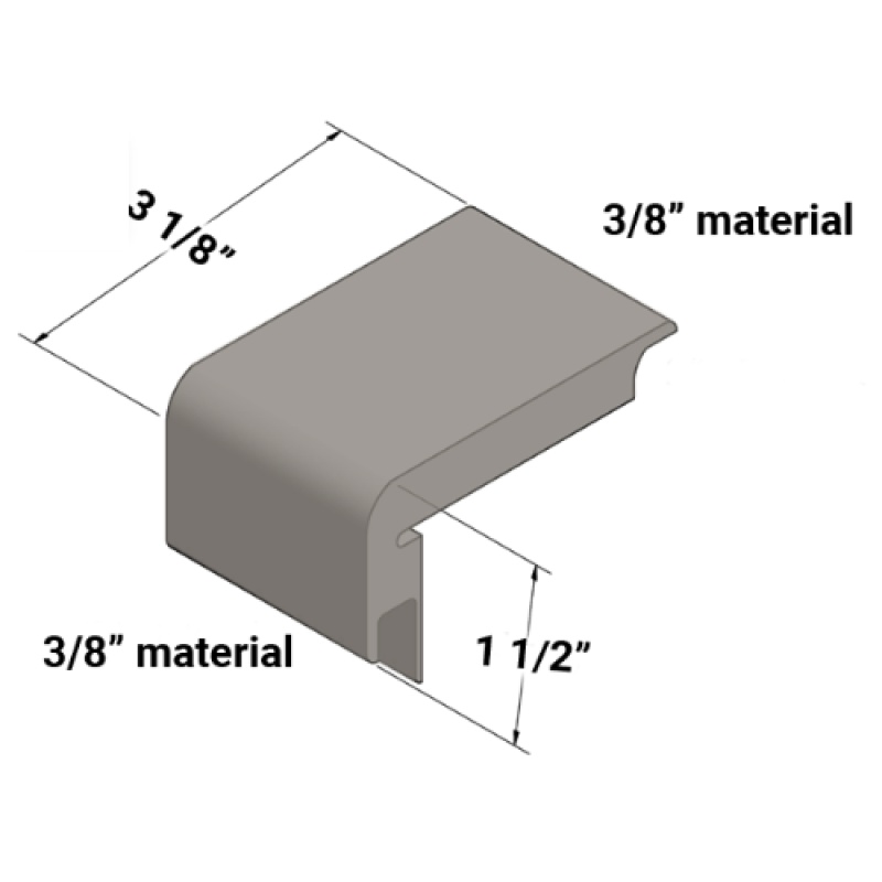 Johnsonite Pebble Vinyl Double Undercut Carpet Stair Nose